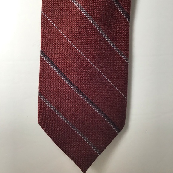 100% Lamb’s Wool Striped Necktie - Picture 2 of 7